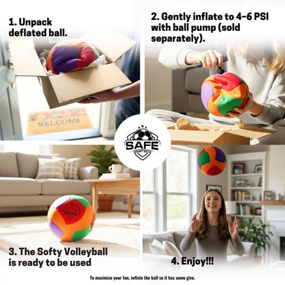 Softy Volleyball - Super Soft Volleyball Designed for Inside Your Home