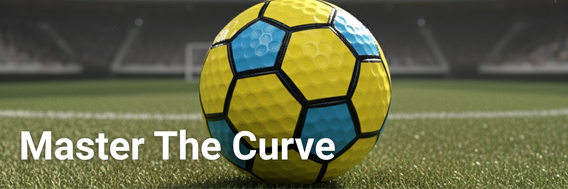 Curve Star Swerve Football on grass with "Master The Curve' text