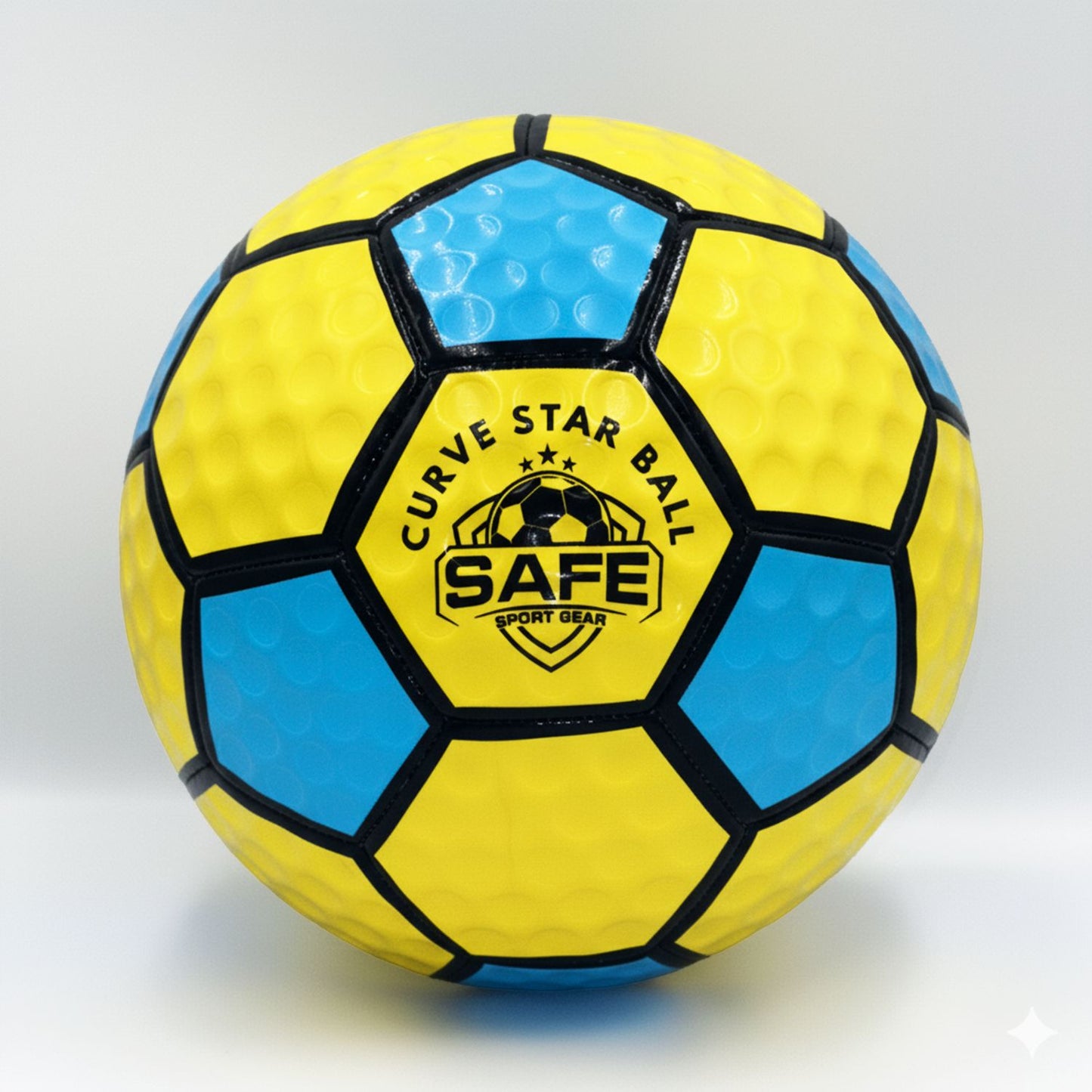 Curve Star Swerve Football front view with Safe Sport Gear logo centered on a white background