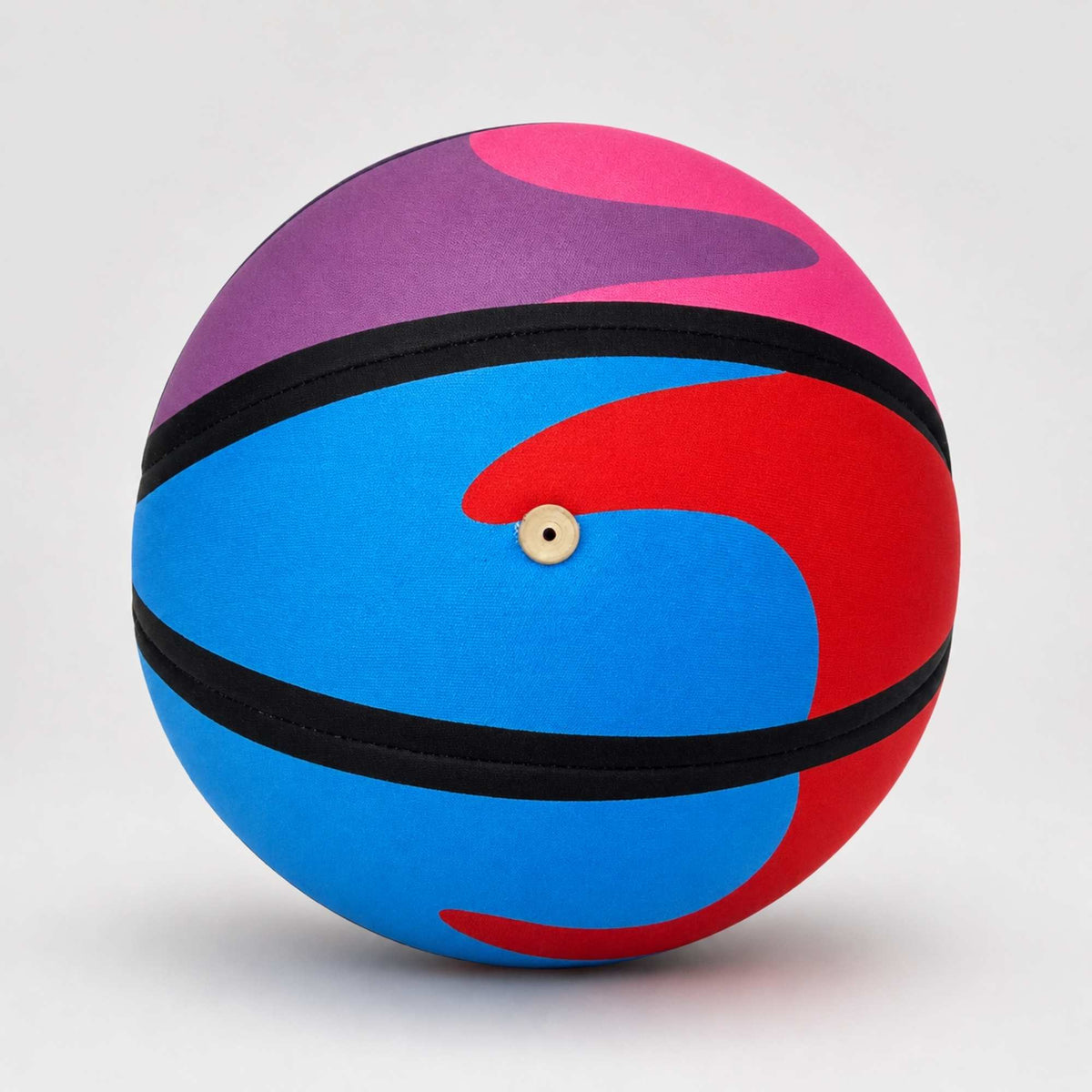 HouseHoops basketball - SH with purple, pink, blue, and red swirls on a white background