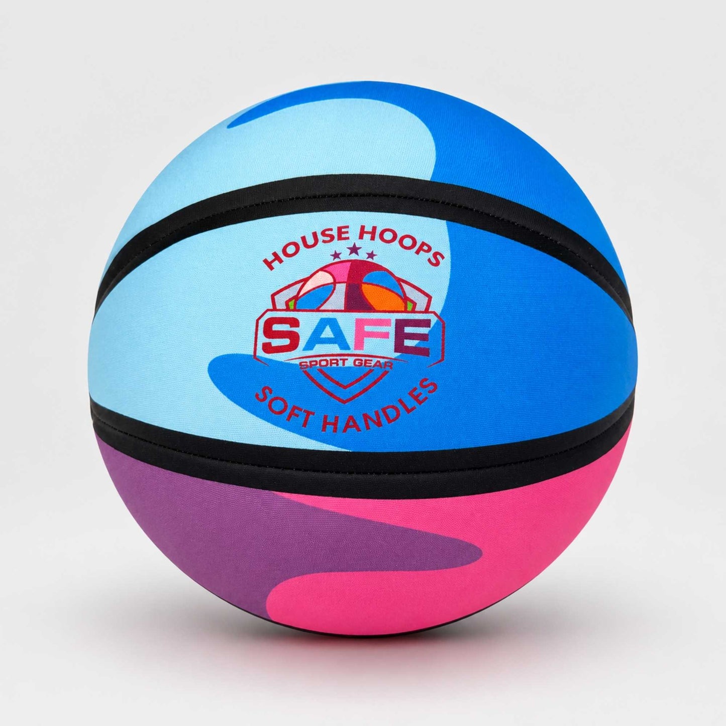 HouseHoops basketball - SH with Safe Sport Gear branding on a light gray background