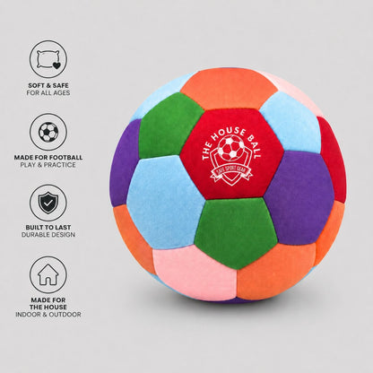 The House Ball with Safe Sport Gear logo and descriptions on a white background