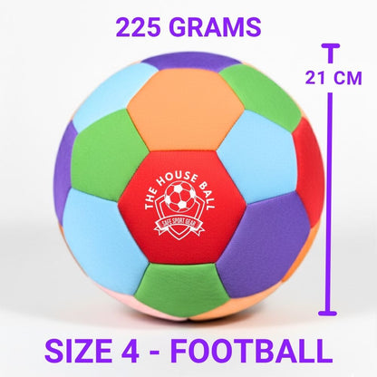 The House Ball with measurements and Safe Sport Gear logo on a white background