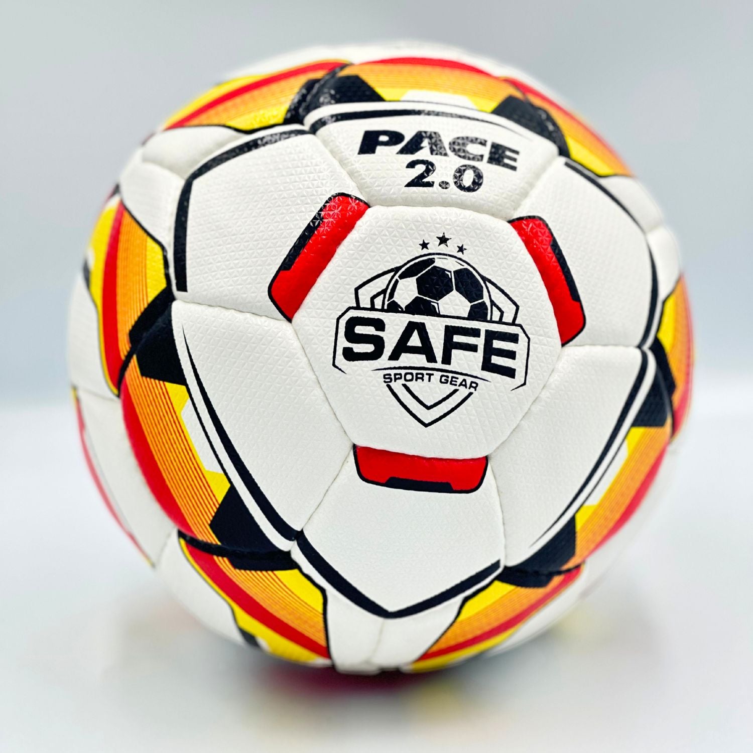 Pace 2.0 Football front view with Safe Sport Gear logo on a white background