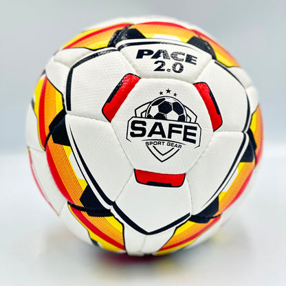 Pace 2.0 Football front view with Safe Sport Gear logo on a white background
