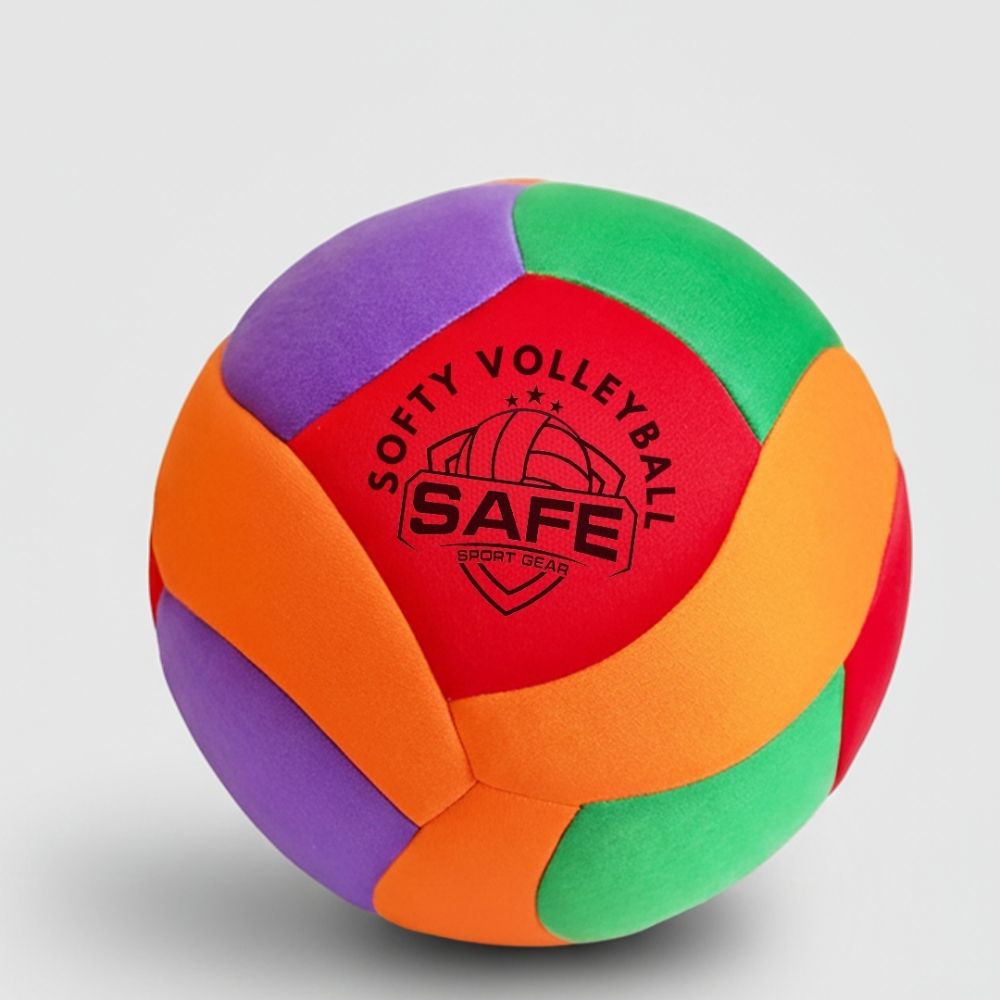 Close-up view of Softy Volleyball with Safe Sport Gear logo